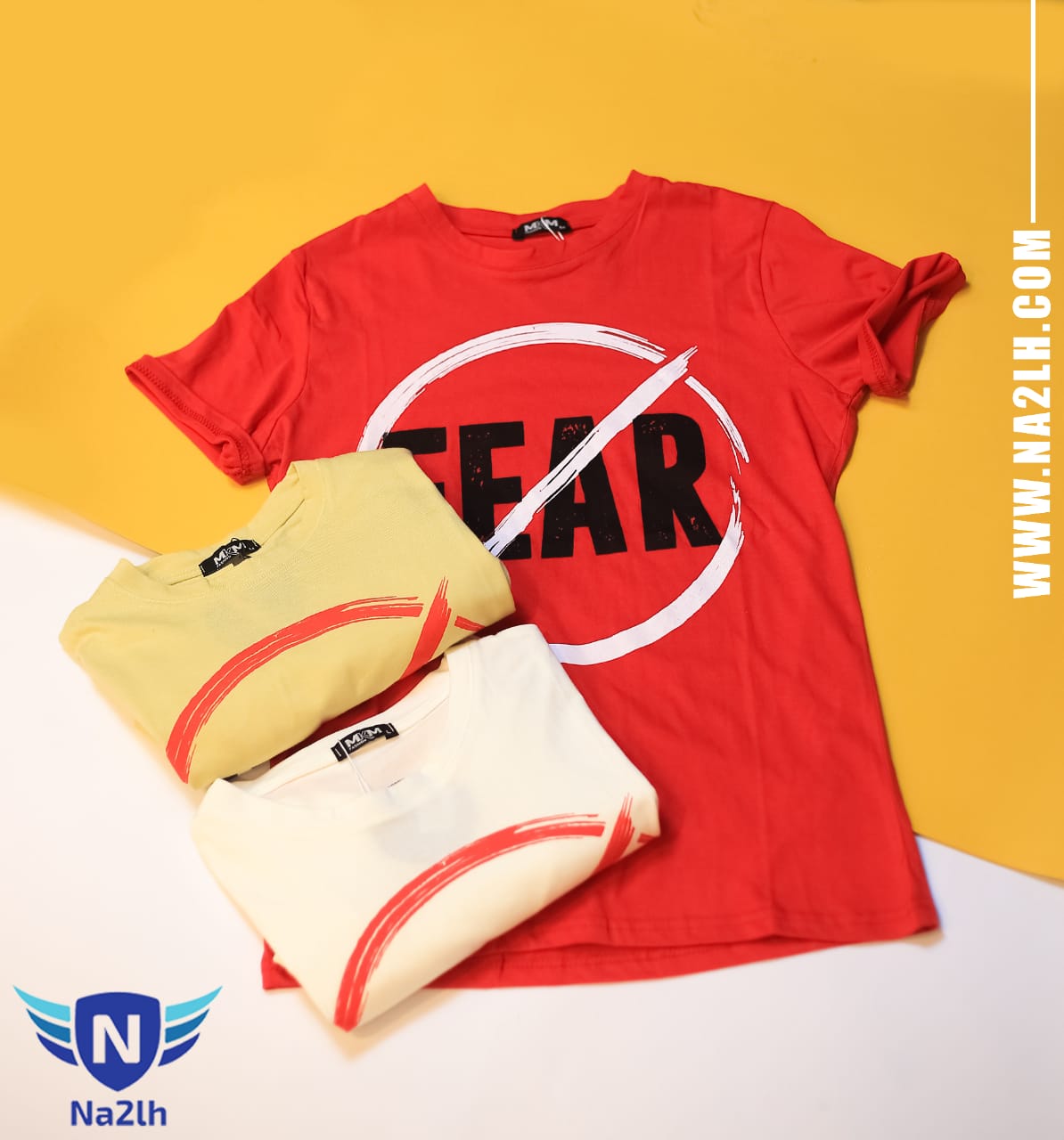 تيشرت قطن برقبة دائرية